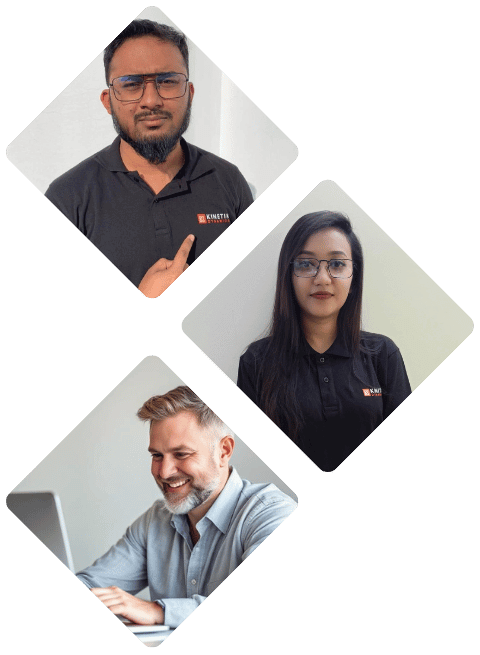Kinetik Development Team - diverse group of professionals collaborating